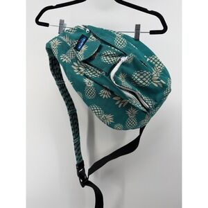 Kavu Sling Bag Teal Pineapple Print Adjustable Strap Everyday‎ Carry